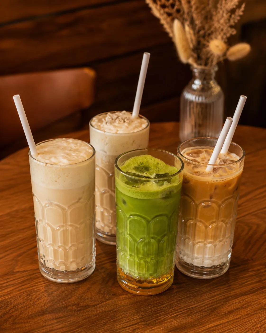 Matcha latte glacé