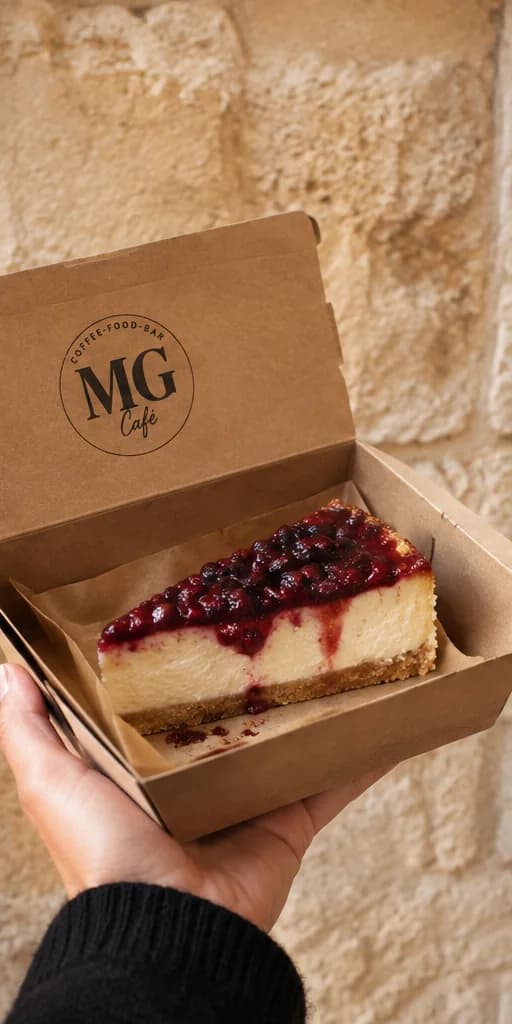 Cheesecake dans sa boîte MG
